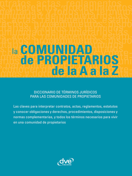 Cover image for La comunidad de propietarios de la a a la Z
